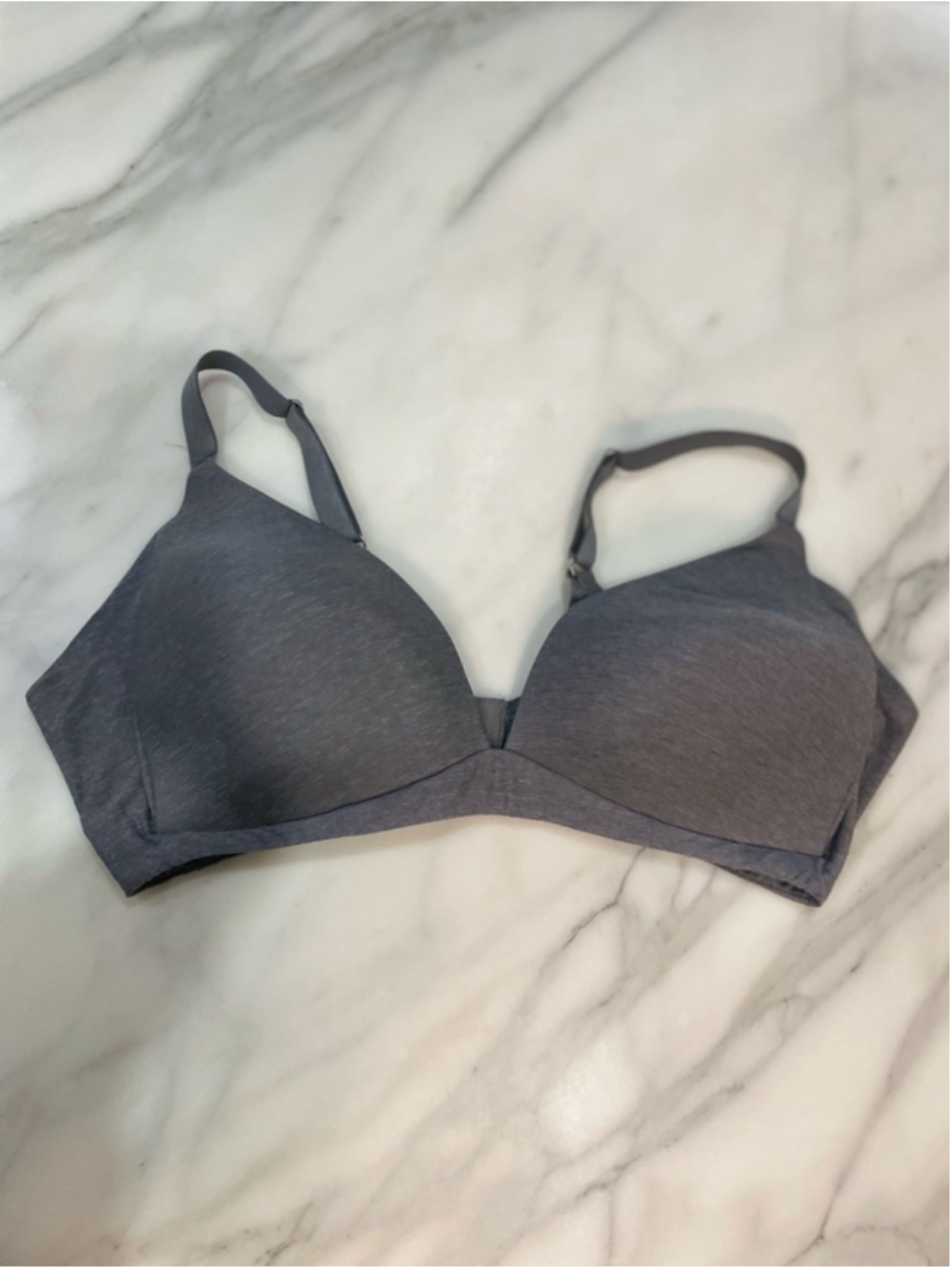 Aerie Real Sunnie Wireless Bra 40D Gray Padded Comfort Grey